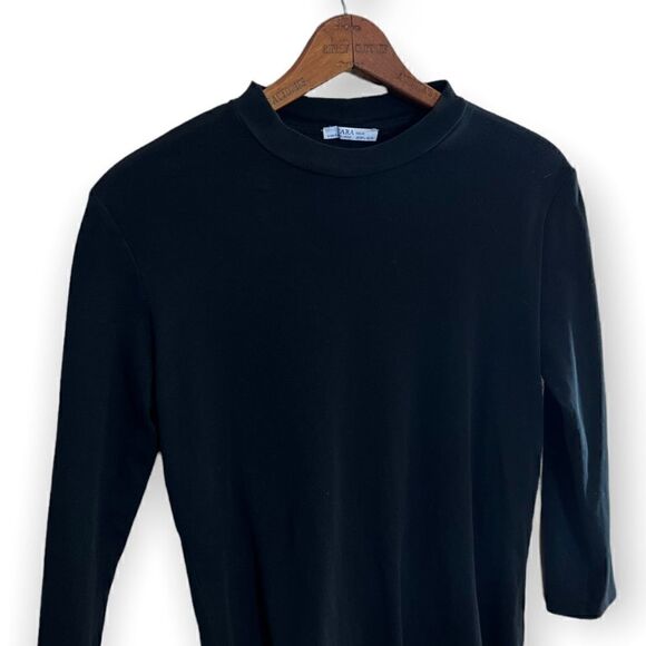 Zara 100% Cotton Crewneck Shirt - Picture 2 of 5